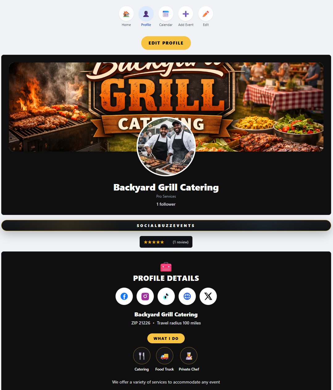 Pro services profile setup
